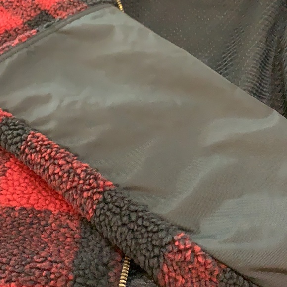 Filson Hawks Point Sherpa Fleece Jacket, Redblack , Filson coat - Picture 9 of 10